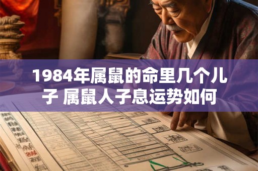 1984年属鼠的命里几个儿子 属鼠人子息运势如何 1984年属鼠的命里几个儿子 属鼠人子息运势如何