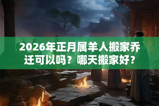 2026年正月属羊人搬家乔迁可以吗？哪天搬家好？