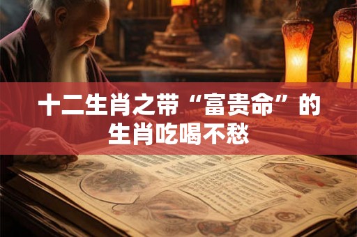 十二生肖之带“富贵命”的生肖吃喝不愁 十二生肖之带“富贵命”的生肖吃喝不愁