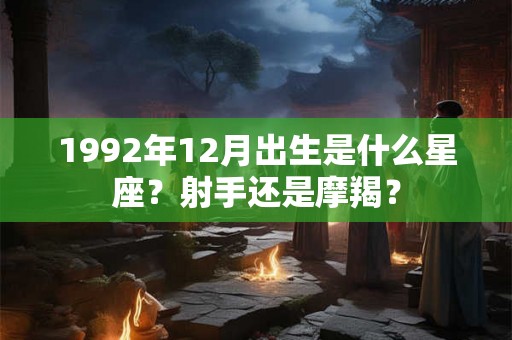 1992年12月出生是什么星座?射手还是摩羯? 1992年12月出生是什么星座?射手还是摩羯?