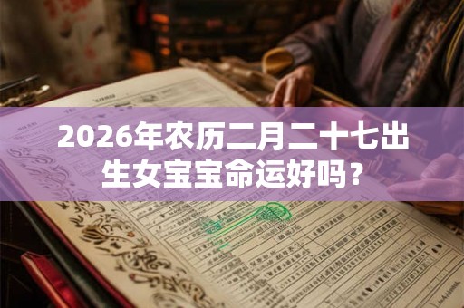 2026年农历二月二十七出生女宝宝命运好吗？