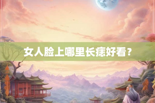 女人脸上哪里长痣好看? 女人脸上哪里长痣好看?