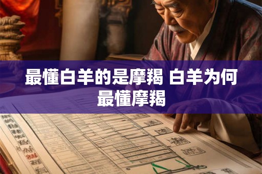 最懂白羊的是摩羯 白羊为何最懂摩羯
