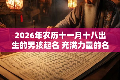 2026年农历十一月十八出生的男孩起名 充满力量的名字精选