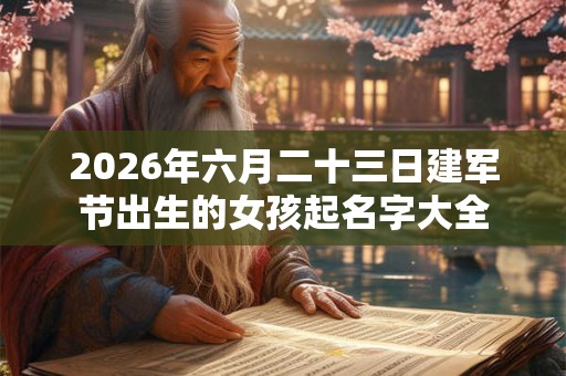 2026年六月二十三日建军节出生的女孩起名字大全
