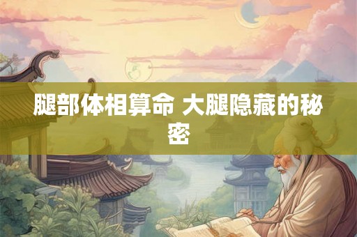 腿部体相算命 大腿隐藏的秘密
