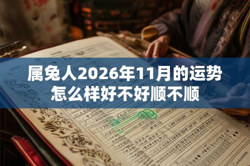 属兔人2026年11月的运势怎么样好不好顺不顺