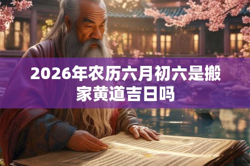 2026年农历六月初六是搬家黄道吉日吗 2026年农历六月初六是搬家黄道吉日吗