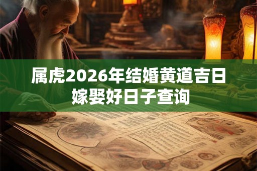 属虎2026年结婚黄道吉日 嫁娶好日子查询