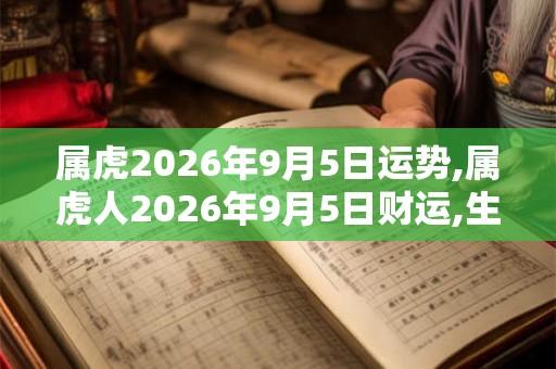 属虎2026年9月5日运势,属虎人2026年9月5日财运,生肖虎2026年9月5日运势