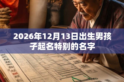 2026年12月13日出生男孩子起名特别的名字