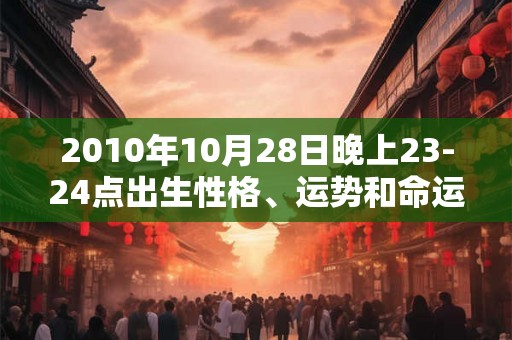2010年10月28日晚上23-24点出生性格、运势和命运