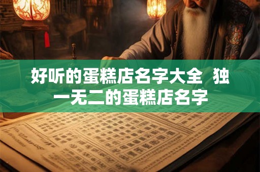 好听的蛋糕店名字大全 独一无二的蛋糕店名字 好听的蛋糕店名字大全 独一无二的蛋糕店名字