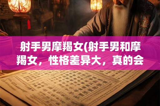 射手男摩羯女(射手男和摩羯女，性格差异大，真的会在一起吗？)