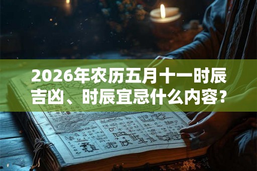 2026年农历五月十一时辰吉凶、时辰宜忌什么内容？