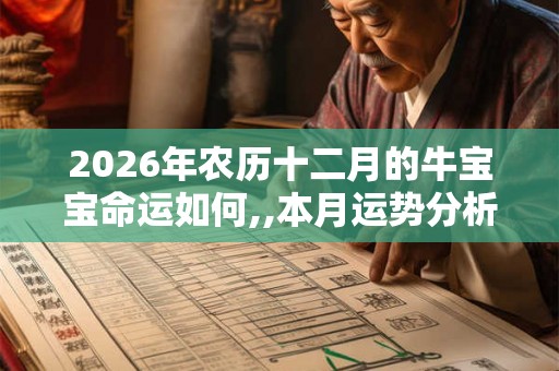2026年农历十二月的牛宝宝命运如何,,本月运势分析