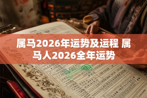 属马2026年运势及运程 属马人2026全年运势 属马2026年运势及运程 属马人2026全年运势