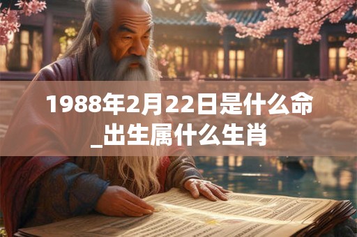 1988年2月22日是什么命_出生属什么生肖