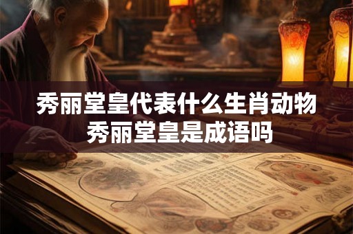 秀丽堂皇代表什么生肖动物 秀丽堂皇是成语吗 秀丽堂皇代表什么生肖动物 秀丽堂皇是成语吗