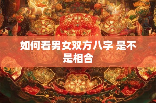 如何看男女双方八字 是不是相合