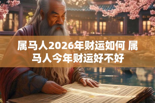 属马人2026年财运如何 属马人今年财运好不好