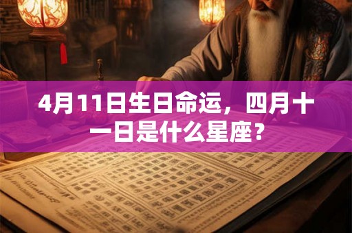 4月11日生日命运，四月十一日是什么星座？