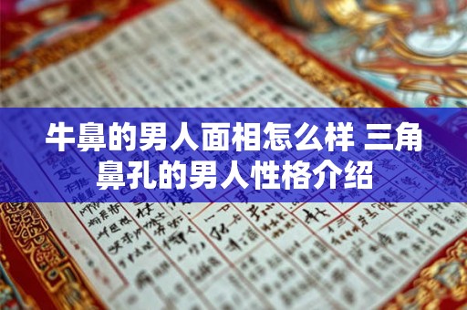 牛鼻的男人面相怎么样 三角鼻孔的男人性格介绍