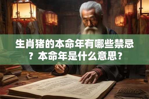生肖猪的本命年有哪些禁忌？本命年是什么意思？