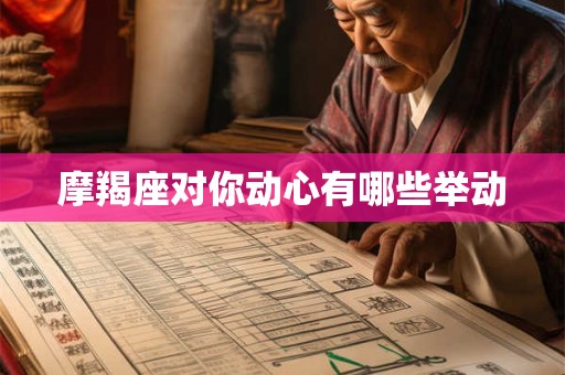 摩羯座对你动心有哪些举动