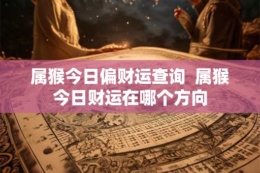 属猴今日偏财运查询 属猴今日财运在哪个方向 属猴今日偏财运查询 属猴今日财运在哪个方向