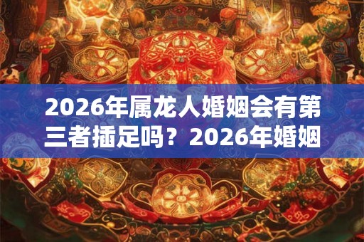 2026年属龙人婚姻会有第三者插足吗？2026年婚姻有第三者的生肖女