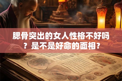 腮骨突出的女人性格不好吗？是不是好命的面相？