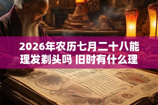 2026年农历七月二十八能理发剃头吗 旧时有什么理发禁忌