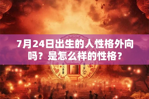 7月24日出生的人性格外向吗？是怎么样的性格？