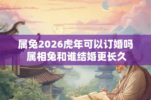 属兔2026虎年可以订婚吗 属相兔和谁结婚更长久