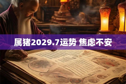 属猪2029.7运势 焦虑不安