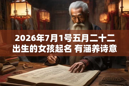 2026年7月1号五月二十二出生的女孩起名 有涵养诗意