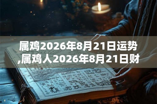 属鸡2026年8月21日运势,属鸡人2026年8月21日财运,生肖鸡2026年8月21日运势