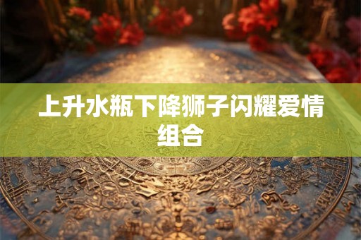 上升水瓶下降狮子闪耀爱情组合 上升水瓶下降狮子闪耀爱情组合