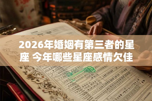 2026年婚姻有第三者的星座 今年哪些星座感情欠佳