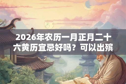 2026年农历一月正月二十六黄历宜忌好吗？可以出殡吗？