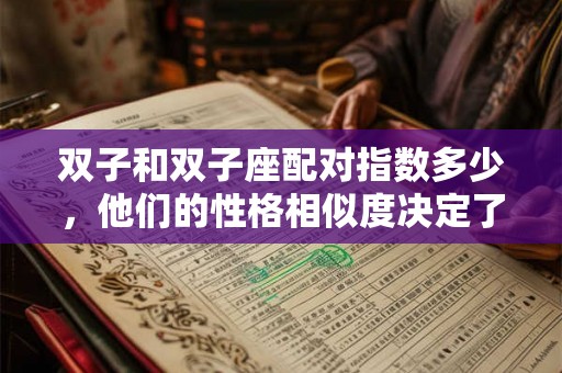 双子和双子座配对指数多少，他们的性格相似度决定了一切