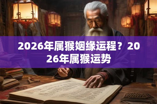 2026年属猴姻缘运程？2026年属猴运势