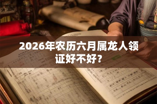 2026年农历六月属龙人领证好不好？
