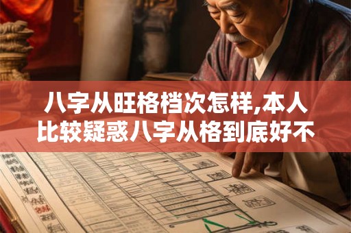 八字从旺格档次怎样,本人比较疑惑八字从格到底好不好