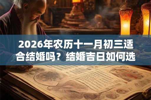 2026年农历十一月初三适合结婚吗？结婚吉日如何选择？