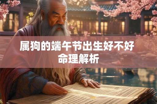 属狗的端午节出生好不好 命理解析