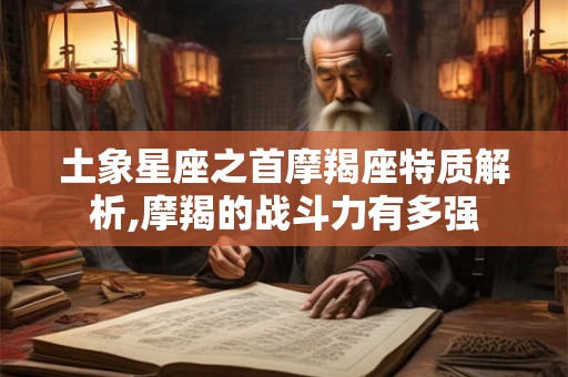 土象星座之首摩羯座特质解析,摩羯的战斗力有多强