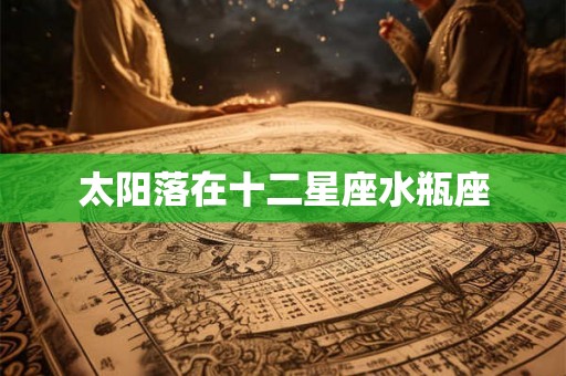 太阳落在十二星座水瓶座