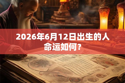 2026年6月12日出生的人命运如何？